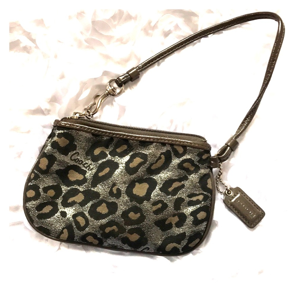 Coach leopard wristlet